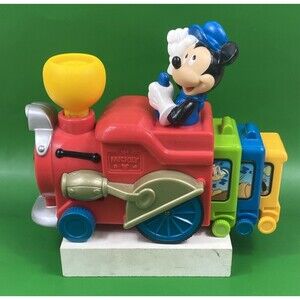 Vintage Disney Mickey Mouse Expanding Musical Toy Train Mattel 2000 Tested Works